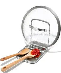 Stainless Steel Spoon Rest with Lid Holder