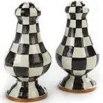 MacKenzie-Childs Courtly Check Enamel Large Salt & Pepper Shakers