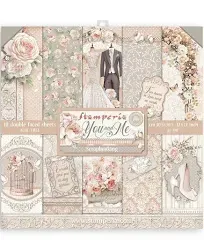 Stamperia - Scrapbooking Pad - 10 Sheets - 12"x12" - You and Me