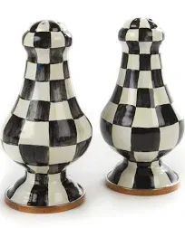 MacKenzie-Childs Courtly Check Enamel Large Salt & Pepper Shakers