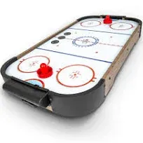 GoSports 30 Inch Table Top Air Hockey Game for Kids - Portable, Battery Operated Game Table - Oak or Black