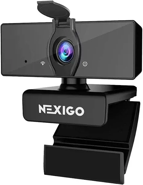 NexiGo N660 1080P Business Webcam, Dual Microphone &amp; Privacy Cover, USB FHD Web 