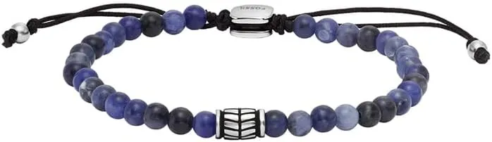 Fossil Men's Stainless Steel and Genuine Leather and/or Beaded Bracelet for Men