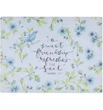 A Sweet Friendship Proverbs 27:9 Large Glass Cutting Board