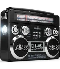 Retrobox  Portable Audio Player  Bluetooth Speaker With AM/FM/SW 3-Band Radio