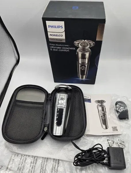 Philips Norelco S9000 Prestige Rechargeable Wet & Dry Shaver with Precision Trimmer SP9820/87