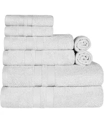 Superior Ultra Soft Cotton Solid 8-Piece Towel Set