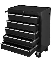 TANKSTORM Tool Chest Heavy Duty Cart Steel Rolling Tool Box 5 Drawer Cart