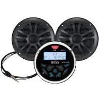 Boss Audio Marine Gauge Radio 6.5 inch Speakers Black (MCKGB350B-6)