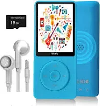 Dyzeryk MP3 Player, Music Player with 16GB Micro SD Card, Build-in Speaker/Photo/Video Play/FM Radio/Voice Recorder/E-Book Reader, Supports Up to