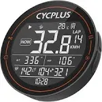 CYCPLUS GPS Bike Computer, Wireless Cycling Computer, Speedometer Odometer Waterproof MTB Tracker, ANT+ Bluetooth Compatible with 6.35 cm Screen