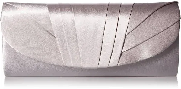 Jessica Mcclintock Tuxedo Pleated Satin Clutch