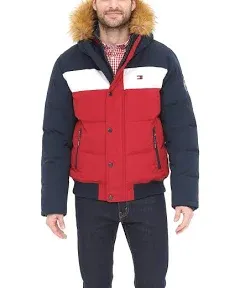 Tommy Hilfiger Men's Arctic Cloth Quilted Snorkel Bomber Jacket