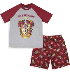 Harry Potter Boys' Hogwarts All Houses Pajama Set Shorts