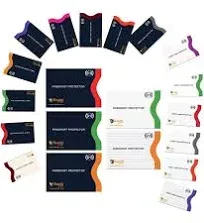 RFID Blocking Sleeves, Set With Color Coding. Identity Theft Prevention RFID