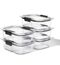 5pk 2.85cup Brilliance Meal Prep Containers,2-C<wbr/>ompartment Food Storage Container