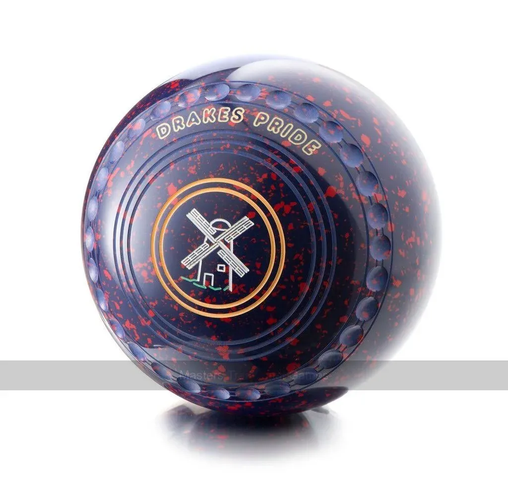 Drakes Pride Professional bowls - Blue/Red, Gripped, Size 2, Heavy