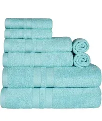 Superior Cotton Quick-Drying 8 Piece Highly Absorbent Towel Set