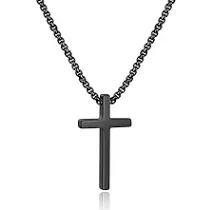 M MOOHAM Cross Necklace for Men Men Cross Necklace Stainless Steel