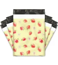 Watercolor Strawberries Designer Poly Mailers