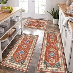 Ealdun Trade LLC Boho Kitchen Rugs Sets of 3