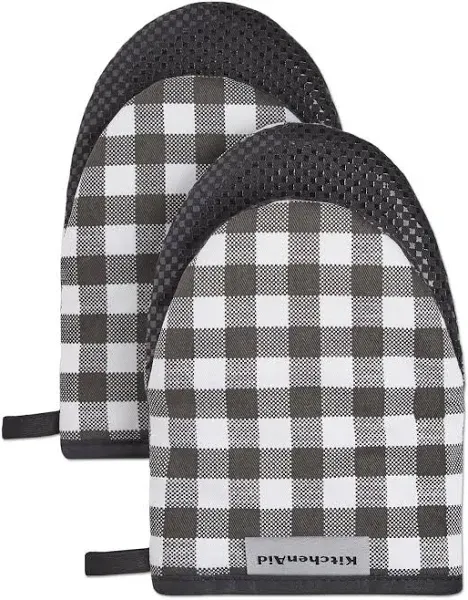 KitchenAid Gingham Mini Oven Mitt 2-Pack Set