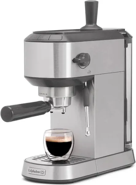 Calphalon Compact Espresso Machine with Milk Frother, Stainless Steel