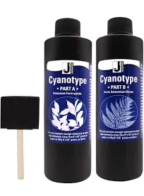 Jacquard Cyanotype - for Photographic Blueprints on Paper and Fabric - 2 Comp...