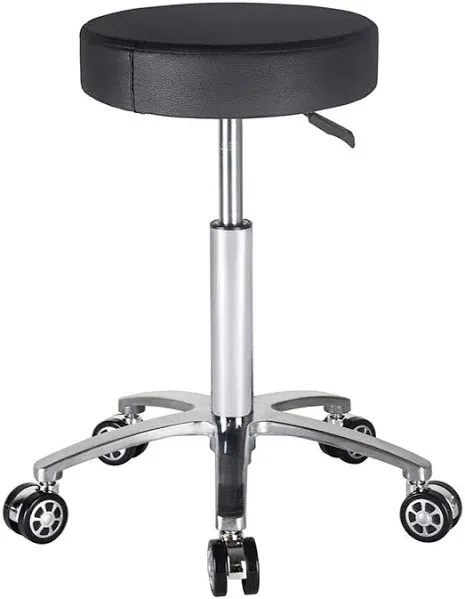 Rolling Stool Swivel Office Chair for Salon Tattoo Adjustable with Foot Rest 360