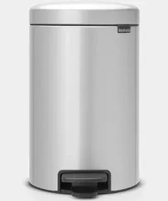 Brabantia Trash Can NewIcon Step-On Steel 3.2-Gal Matte Black