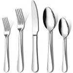 20 Piece Silverware Set, ENLOY Stainless Steel Flatware Set Service for 4, St...