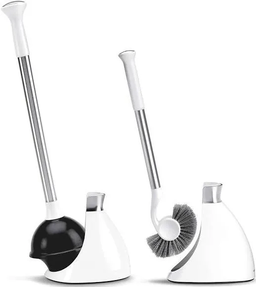 simplehuman Toilet Plunger and Toilet Brush Set