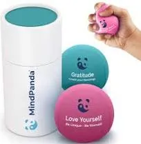 Mind & Body Stress Balls for Adults - Triple Density Squeeze Balls for Hand Therapy & Grip Strengthening - Stress & Anxiety Relief - Physical Therapy Support - Soft, Medium, Hard Gel Core