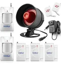 KERUI Standalone Home Office Shop Security Alarm System Kit,Wireless White 