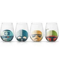 Star Wars™ Helmet Hues Tumblers Stemless Glasses. Set of 4 19oz Stemless Drin...