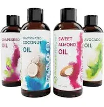 Carrier Oils for Essential Oil (4 Piece Variety Pack Gift Set)