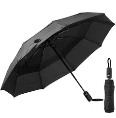 Windproof Travel Umbrella, Automatic Umbrellas for Rain, Compact Umbrella, 