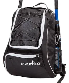 Athletico Baseball Bat Bag - Backpack for Baseball, T-Ball &amp; Softball Equipment