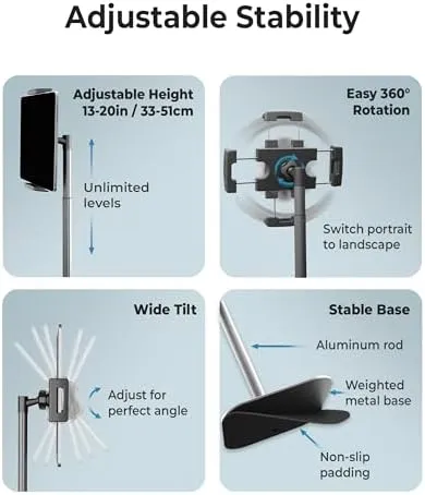 Cooper TabStand Height Adjustable Tablet Stand Holder