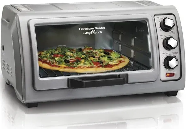 Countertop Toaster Oven Roll-Top Door Bake Broil &amp; Toast W/ Auto Shutoff Kitchen