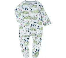 Mudpie Golf Footy Baby PJ Zippered Long Sleeve Size 0-3 Months NWT