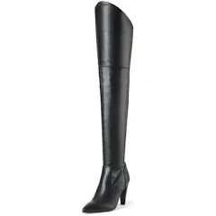 DREAM PAIRS Women's Thigh High Boots Over The Knee Heels Long Sexy Pointed Toe Boots