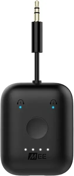 Mee Audio Connect Air In-Flight Bluetooth Wireless Audio Transmitter for AirPods & Headphones (Black)