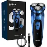 SEJOY Men&#039;s Electric Razor Rechargeable Rotary Beard Shaver Pop-up Trimmer Gifts