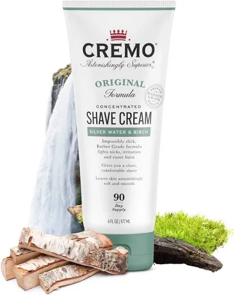 Cremo Barber Grade Silver Water & Birch Shave Cream