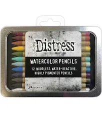 RANGER© TIM HOLTZ® DISTRESS WATERCOLOUR PENCILS SET #1 - FREE UK P&amp;P