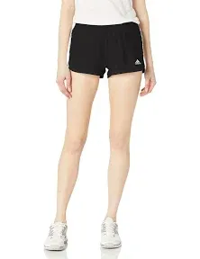 Adidas Women's XL Black 3S Woven Shorts Elastic Waist Athletic 3 Stripe