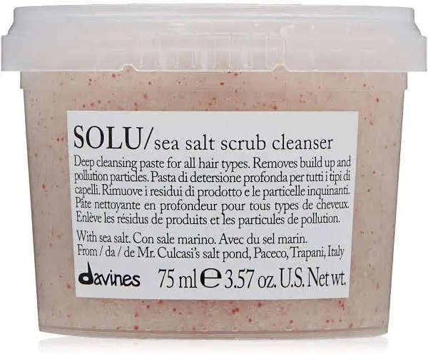 Davines SOLU Sea Salt Scrub cleanser for all hair types 250ml