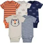 Gerber Baby Boy Short Sleeve Onesies Bodysuits, 5-Pack