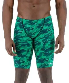 New TYR Men&#039;s Durafast Elite Swim Race Jammer Camo 38&#034; SCAM7A